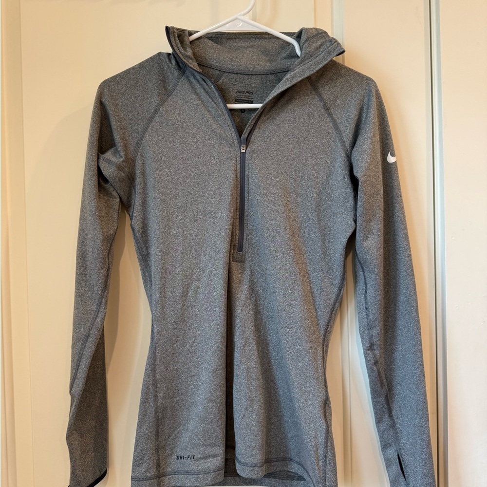 Nike Heather Gray Half-Zip Pullover
